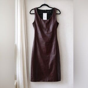Theory Mink Brown Chintz Stretch Midi Dress